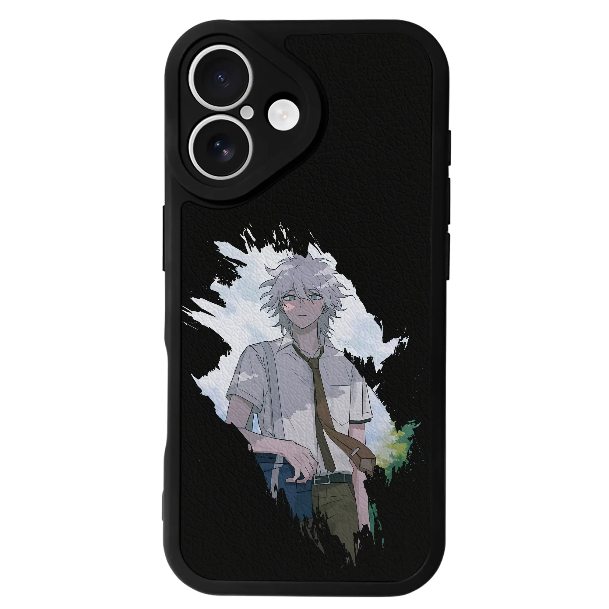 ダンガンロンパ グッズ,狛枝凪斗 - IPhone 16シリーズ対応 ・ シリコンスマホケース ・ レザー調 ・ 高精度フィット ・ 耐衝撃 ・ ワイヤレス充電対応 ・ 精密カット